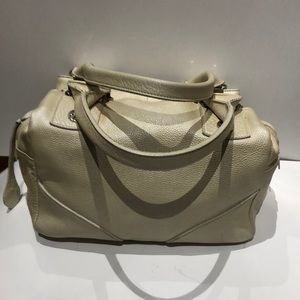 Francisco Biasia cream white leather purse